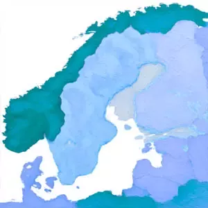 Karta över Norden