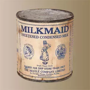 Historisk Milkmaid-burk